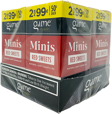 Game Minis Cigarillos Red Sweets 120ct